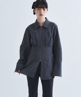 sheer form zip shirts（2002678409