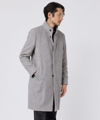 l*7様 【セール】レッド　ヴァレンティノ　グレー　ウールコート カシミヤ混　4 ウールカシミヤ混】スタンドカラーコート（2002693875