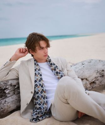 JOSEPH ABBOUD (Men) /ジョセフ アブード 【Ｖ．ＦＲＡＡＳ】ビンテージジオメトリック　ストール（ＡＡ１ＫＧＭ０００４）