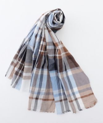 bugatti×V．FRAAS】ビッグチェック コットン ストール