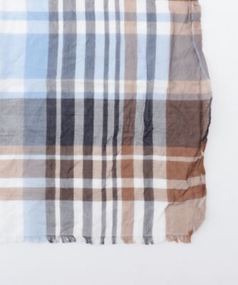 【ｂｕｇａｔｔｉ&times;Ｖ．ＦＲＡＡＳ】ビッグチェック　コットン　ストール（ＡＡ１ＫＬＭ００１２）