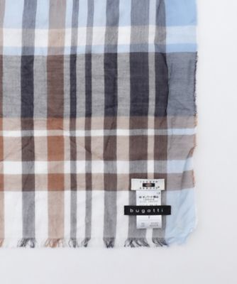 【ｂｕｇａｔｔｉ&times;Ｖ．ＦＲＡＡＳ】ビッグチェック　コットン　ストール（ＡＡ１ＫＬＭ００１２）