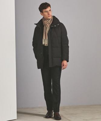 カシミヤ100％】 幅広 マフラー＿ヘリンボーン柄（40×180