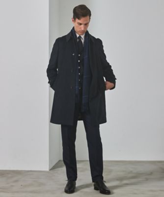 未使用級✨ ユニバーサルランゲージ カシミヤ グレンチェック テーラード M相当 カシミヤ100％】 幅広 マフラー＿グレンチェック柄（40×180