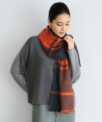＜自由区 (Women)＞バイカラーチェック　ストール（ＡＡ２ＶＧＷ０５０１）