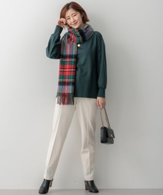 【杏さん着用／ＣＬＡＳＳＹ．２月号掲載】カシミヤ　チェック　ストール（ＡＡ３ＤＣＷ０４０１）