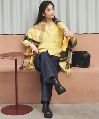 VERY掲載】カシミヤ チェック ストール（AA3DGW0401