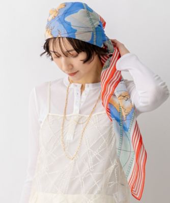 あちゃちゅむ　ストール　髪の毛　シルク AHCAHCUM.muchacha - あちゃちゅむ ストール 髪の毛 シルクの通販 by