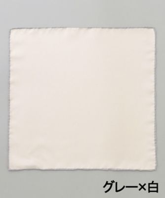 ＜五大陸 (Men)＞ＮＥＷ【日本製】新定番　シルク１００％　チーフ＿カラートリム（ＡＳ１ＡＧＷ０００２）