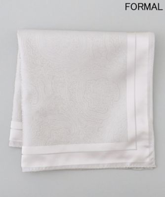 五大陸 (Men)/ゴタイリク【WEAR BLACK】シルク100% フォーマルチーフ_ペイズリー(AS1BGW0183) 802_アイボリー ファッション小物【三越伊勢丹/公式】