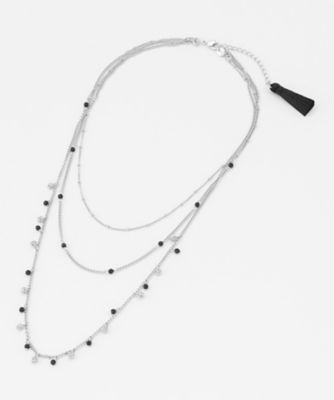 カタログ掲載】ストーンミックスフリンジ2WAY ネックレス