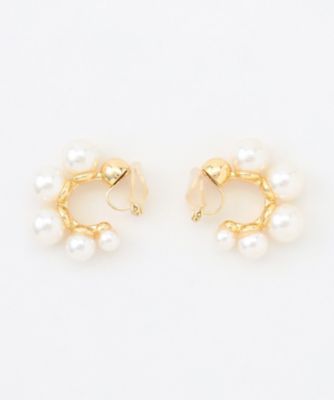 ＜自由区 (Women)＞【カタログ掲載】パールサークル　イヤリング（ＡＳ２ＶＬＳ０００７）