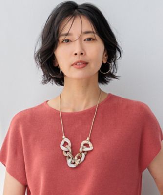 関税込★セザンヌ★コスチュームジュエリー 樹脂ネックレス 樹脂チェーン ネックレス（AS3DCA0007） | 23区