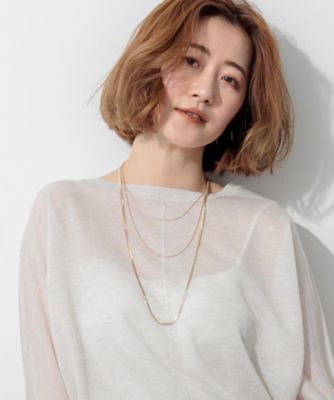 ＜23区 (Women)＞【ＷＥＢ＆一部店舗限定】ミックスチェーン　３連　ネックレス（ＡＳ３ＤＬＭ６４１０）