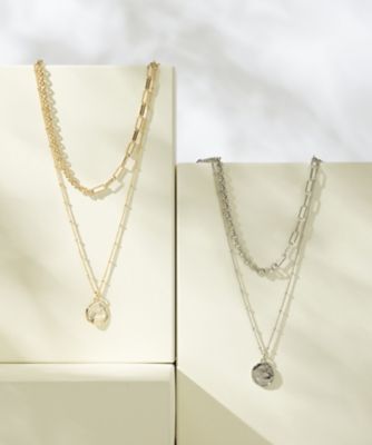 ＜23区 (Women)＞【ＷＥＢ＆一部店舗限定】アシンメトリーチェーンコイン　ネックレス（ＡＳ３ＤＬＭ６４１１）