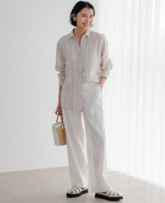Oggi8月号掲載／洗える】LIBECO ベーシック シャツ
