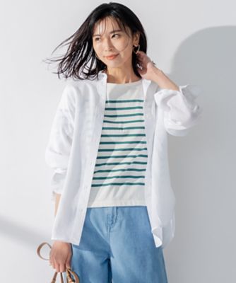 ＜23区 (Women)＞【ＣＬＡＳＳＹ．　９月号掲載／ＷＥＢ限定カラーあり】ＬＩＢＥＣＯ　ベーシック　シャツ（ＢＬ２３ＳＭ０５０６）