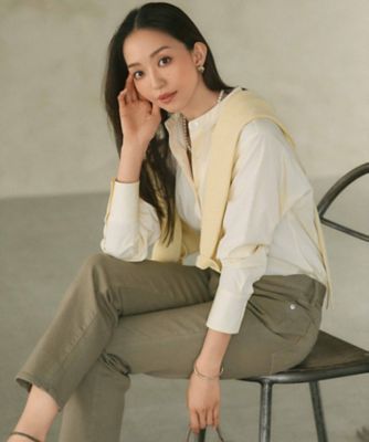 【Ｏｇｇｉ４月号掲載／洗える】ＣＡＮＣＬＩＮＩ　バンドカラー　シャツ（ＢＬ２６ＣＭ０３１２）