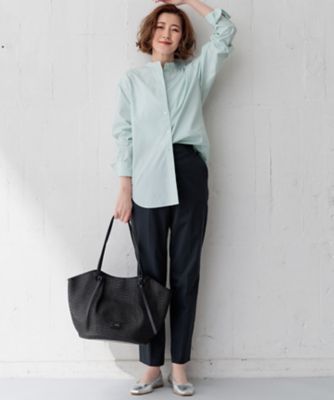 【Ｏｇｇｉ４月号掲載／洗える】ＣＡＮＣＬＩＮＩ　バンドカラー　シャツ（ＢＬ２６ＣＭ０３１２）