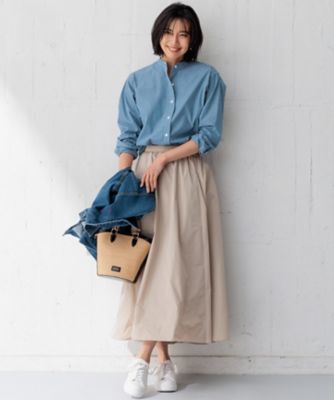 【Ｏｇｇｉ４月号掲載／洗える】ＣＡＮＣＬＩＮＩ　バンドカラー　シャツ（ＢＬ２６ＣＭ０３１２）