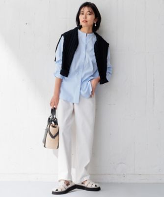 【Ｏｇｇｉ４月号掲載／洗える】ＣＡＮＣＬＩＮＩ　バンドカラー　シャツ（ＢＬ２６ＣＭ０３１２）