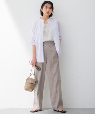 【Ｏｇｇｉ４月号掲載／洗える】ＣＡＮＣＬＩＮＩ　バンドカラー　シャツ（ＢＬ２６ＣＭ０３１２）