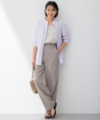 【Ｏｇｇｉ４月号掲載／洗える】ＣＡＮＣＬＩＮＩ　バンドカラー　シャツ（ＢＬ２６ＣＭ０３１２）