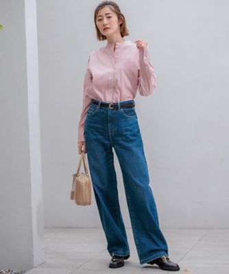 24ss ニジュウサンク 23区 CANCLINI バンドカラー シャツ 38 洗える】CANCLINI バンドカラー シャツ（シャツ/ブラウス）｜23