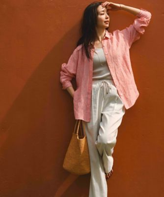 【Ｏｇｇｉ８月号掲載／洗える】ＬＩＢＥＣＯ　ベーシック　シャツ（ＢＬ２７ＣＭ０５０９）