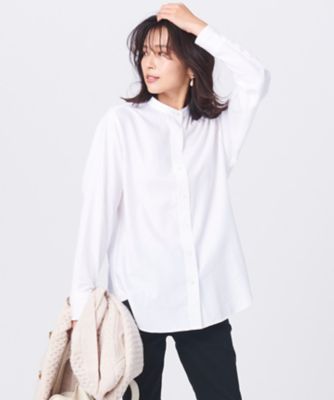 ＜23区 S (Women/小さいサイズ)＞ＣＡＮＣＬＩＮＩ　バンドカラー　シャツ（ＢＬ２７ＩＡ０３０２）