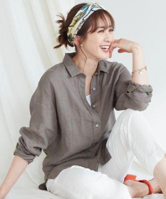 【ＣＬＡＳＳＹ．　９月号掲載／ＷＥＢ限定カラーあり】ＬＩＢＥＣＯ　ベーシック　シャツ（ＢＬ２７ＳＭ０５０６）