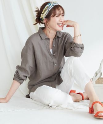 【ＣＬＡＳＳＹ．　９月号掲載／ＷＥＢ限定カラーあり】ＬＩＢＥＣＯ　ベーシック　シャツ（ＢＬ２７ＳＭ０５０６）