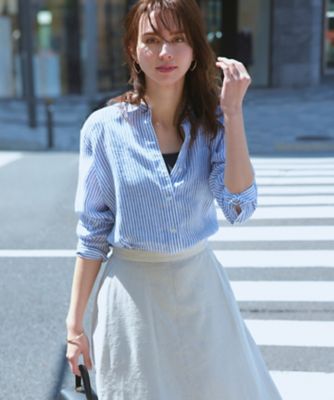 【ＣＬＡＳＳＹ．　９月号掲載／ＷＥＢ限定カラーあり】ＬＩＢＥＣＯ　ベーシック　シャツ（ＢＬ２７ＳＭ０５０６）