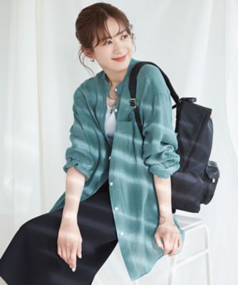 【ＷＥＢ限定カラーあり／洗える】ＬＩＢＥＣＯ　バンドカラー　ビッグシルエット　シャツ（ＢＬ２７ＳＭ０５０７）