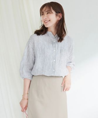 WEB限定カラーあり／洗える】LIBECO バンドカラー ビッグ
