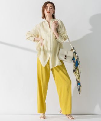 【ＷＥＢ限定カラーあり／洗える】ＬＩＢＥＣＯ　バンドカラー　ビッグシルエット　シャツ（ＢＬ２７ＳＭ０５０７）