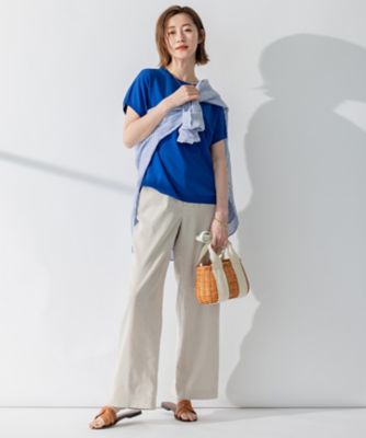 【ＷＥＢ限定カラーあり／洗える】ＬＩＢＥＣＯ　バンドカラー　ビッグシルエット　シャツ（ＢＬ２７ＳＭ０５０７）