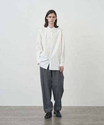 【ATON】バンドカラーシャツ SUVIN BROAD ｜ バンドカラーシャツ － UNISEX