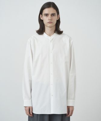 ATON (Women/Men)/エイトン ＳＵＶＩＮ　ＢＲＯＡＤ　｜　バンドカラーシャツ　－　ＵＮＩＳＥＸ（ＢＬＡＧＣＷ０００３）