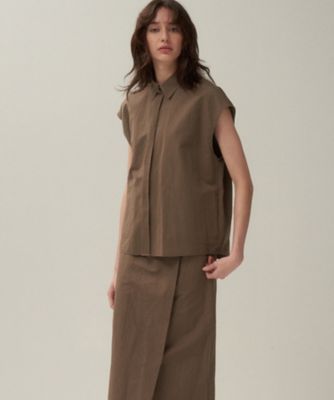 ATON (Women/Men)/エイトン ＳＩＬＫ　ＬＩＮＥＮ　ＳＨＡＮＴＵＮＧ　｜　シャツベスト（ＢＬＡＧＧＭ０２０６）