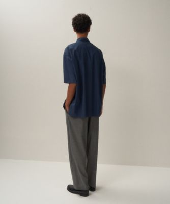 ATON 2025SS BLAGGM0402 半袖シャツ 4 COTTON LAWN ｜ オーバーサイズショートスリーブシャツ