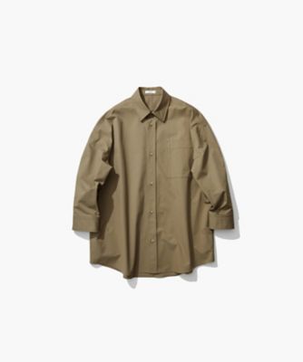 ＜ATON (Women/Men)＞ＯＲＧＡＮＩＣ　ＣＯＴＴＯＮ　ＴＷＩＬＬ　｜　オーバーサイズシャツジャケット（ＢＬＡＧＧＷ０１２０）