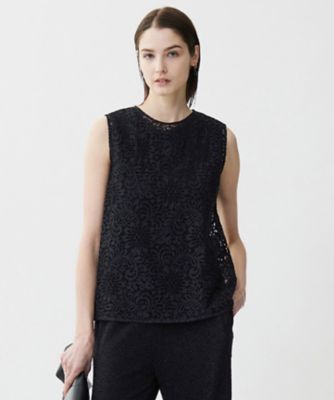 ＜ICB L (Women/大きいサイズ)＞【洗える】　ナイロンコードレース　ブラウス（ＢＬＣＭＧＭ０６１３）