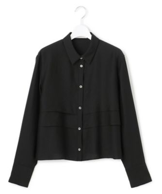 【洗える】 ワッシャーツイル クロップドブラウス 洗える】 ワッシャーツイル クロップドブラウス（BLCMGW0312