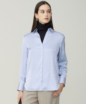 ＜ICB L (Women/大きいサイズ)＞【３０ｔｈ　ＡＮＮＩＶＥＲＳＡＲＹ】ＬＯＮＤＯＮストライプシャツ（ＢＬＣＭＧＷ０６３０）