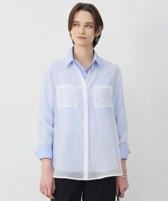 ＜ICB L (Women/大きいサイズ)＞ドライシアーオーガンジー　シャツ（ＢＬＣＭＬＭ０３１３）