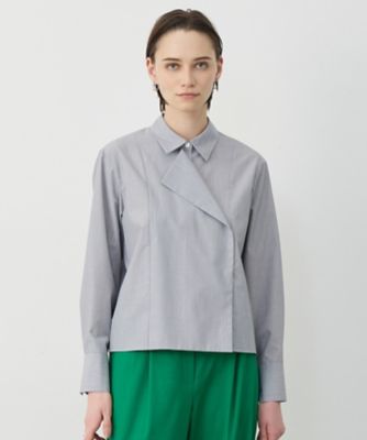 ＜ICB L (Women/大きいサイズ)＞クリーンブロード　ライダース風　クロップドシャツ（ＢＬＣＭＬＭ０３１８）