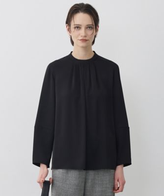 ＜ICB L (Women/大きいサイズ)＞アセテートダブルサテン　ランタンスリーブブラウス（ＢＬＣＭＬＳ０２０８）