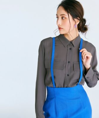 ＜BEIGE， (Women)＞ＯＬＧＡ　／　シャーリングブラウス（ＢＬＣＷＣＳ０３０３）