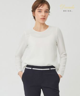 ＜BEIGE， (Women)＞【洗える】ＳＨＥＬＢＹ　／　ロングスリーブブラウス（ＢＬＣＷＣＳ０７６０）